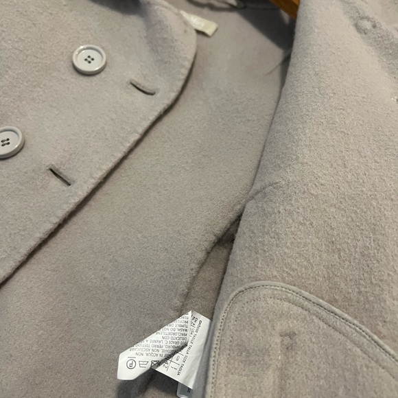 S MaxMara Pea Coat Short Length Beige - Small Angora Wool Blend - Picture 14 of 16